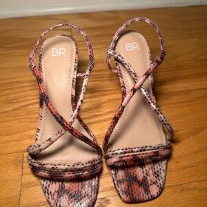 BP Women's Multicolor Snakeskin Heels